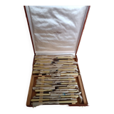 Silver metal cutlery