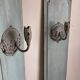 Pair of wall candle holders in Louis XVI neoclassical style with acanthus leaves.
