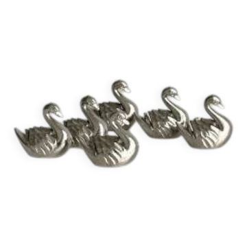 Lot de porte-noms cygne en métal