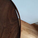 Solid wood pedestal table spiral base