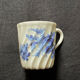 Blue floral cup and saucer by Haviland.