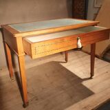 Yellow wooden writing table