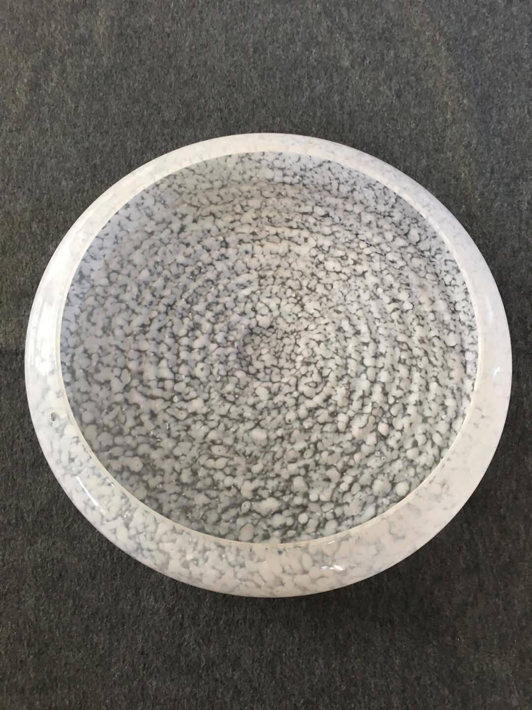 Large white Clichy art deco glass globe