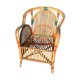 Fauteuil australian art déco rotin conservatoire