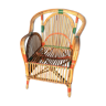 Australian Art Deco rattan conservatory armchair.