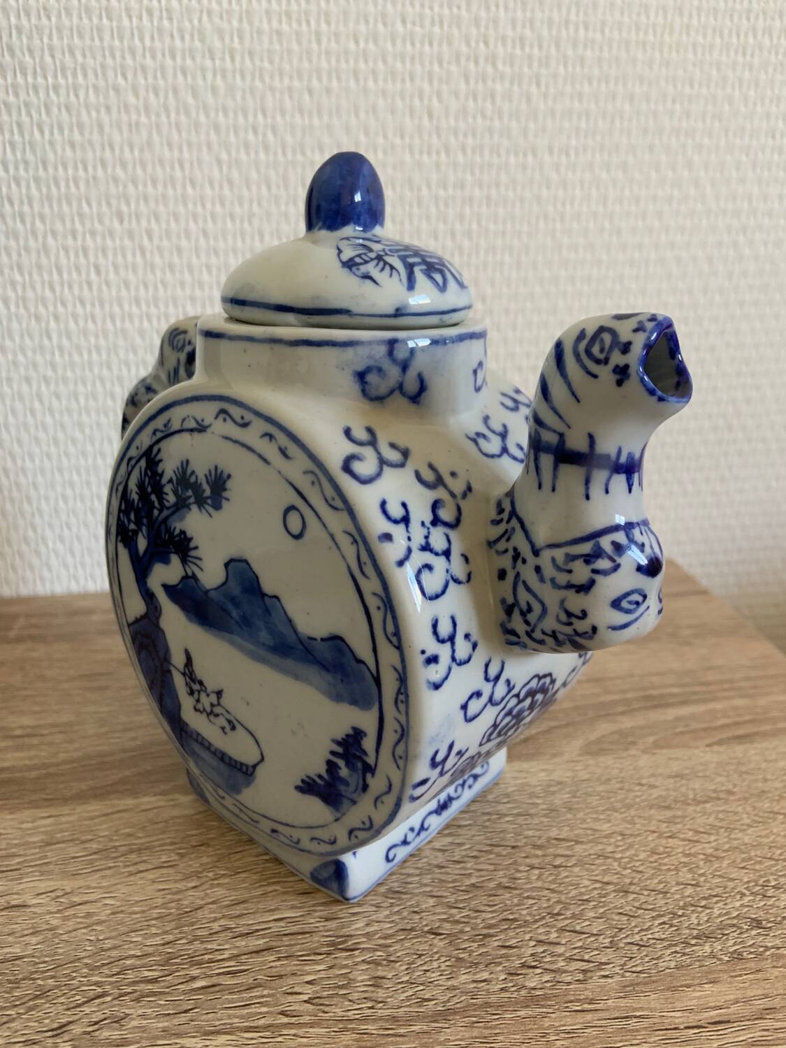 Chinese porcelain moon teapot