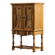 Vintage Danish Chevron Oak Cabinet, Henning Kjærnulf Baroque style, 1960s