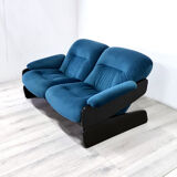 Reupholstered space age 2 seater sofa, 1960s