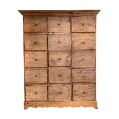 Commode de mercerie, meuble de métier vintage