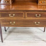 Antique English Softwood and Mahogany Veneer Vanity Table by Maple & Co., 1890s