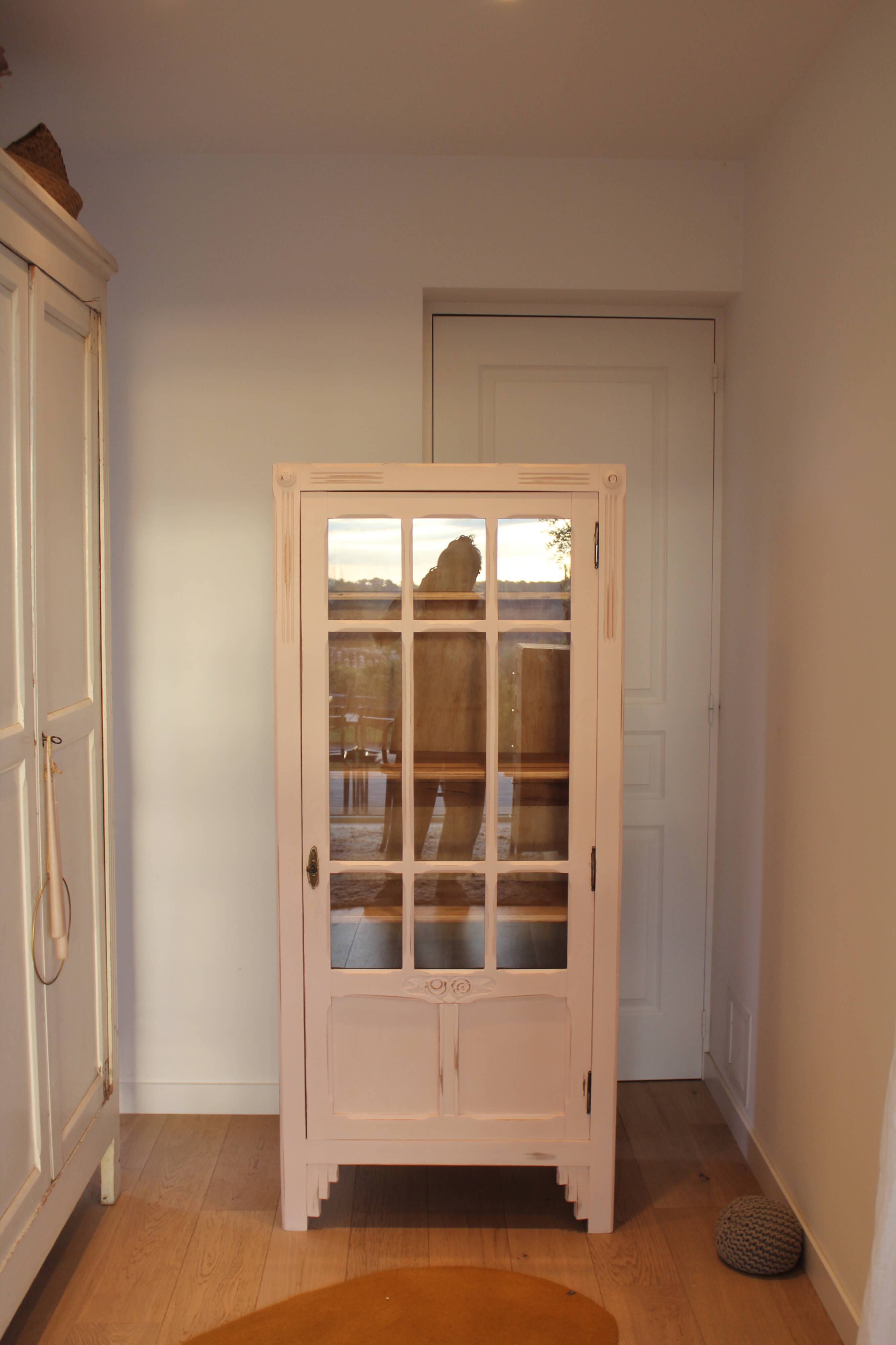 Art deco glass bookcase