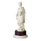 Alabaster sculpture, lady with a mask in the antique style, 19th century