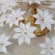 Wonderful Murano Ceiling Light White Flowers, 1970