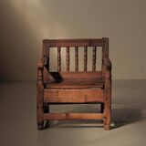 Alpine armchair in larch, 18th century