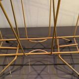 Collector vintage 60s magazine holder in gold painted metal