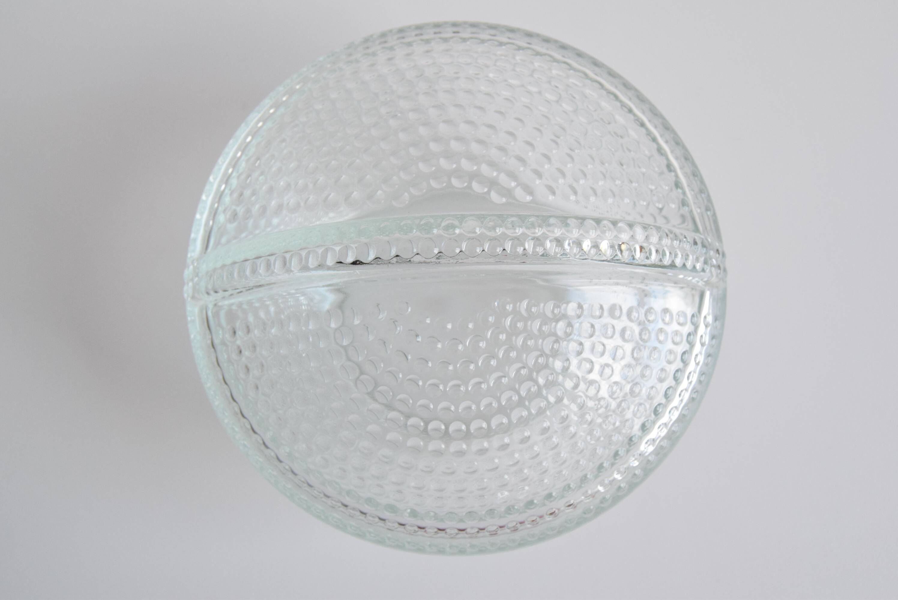 Glass candy bowl, sugar bowl, by Adolf Matura for Libochovice glass factory, 1970's.