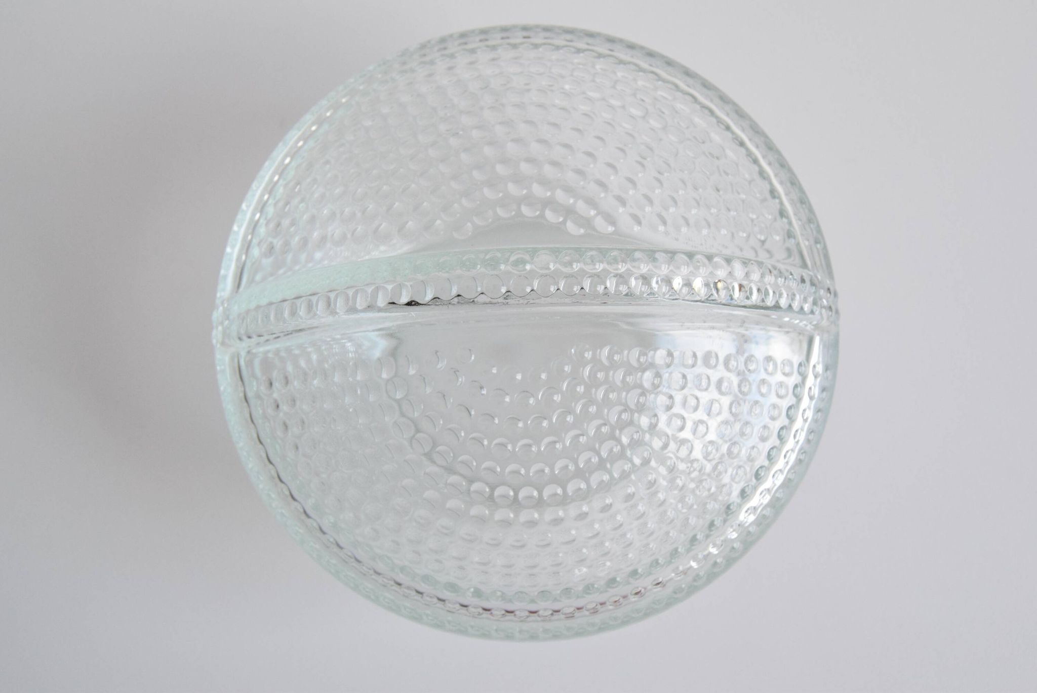 Glass candy bowl, sugar bowl, by Adolf Matura for Libochovice glass factory, 1970's.