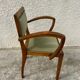 Pair of green velvet bridge armchairs