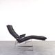 Bauhaus Leather and Chrome Model Fenix Chaise Lounge by Sam Larsson for Dux