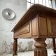 Solid walnut farmhouse castle table 1900 XXL