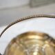 Vintage aperitif serving tray in brass and glass