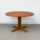 Danish Round Teak Dining Table with Extensions by Gudme Møbelfabrik, 1970s