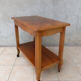 English-style cherrywood serving trolley