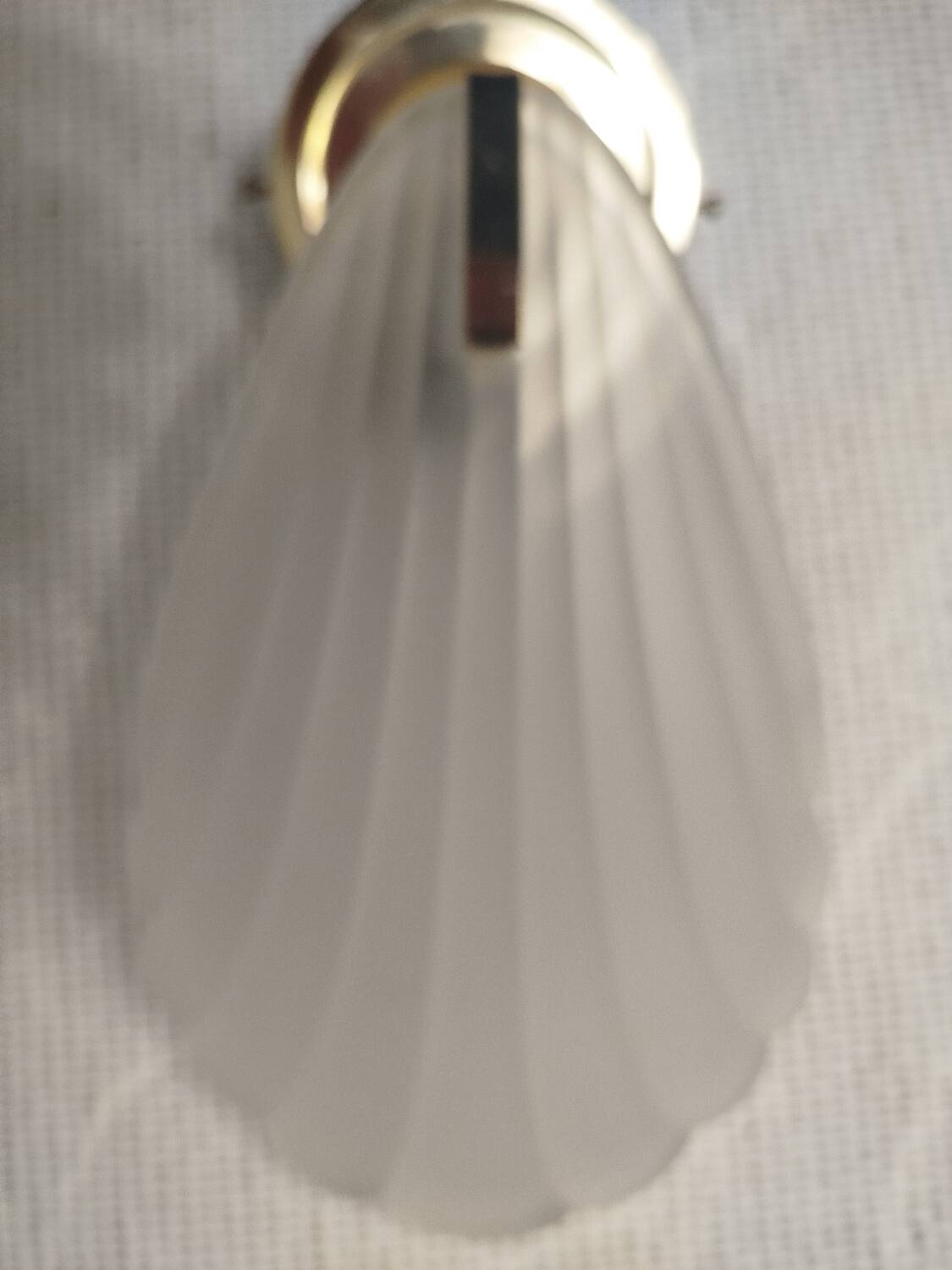Pair of wall sconces shell lamps Art Deco frosted glass