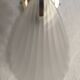 Pair of wall sconces shell lamps Art Deco frosted glass