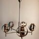 Chrome chandelier 5 spheres