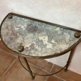 Fifth wheel end of sofa design marbled mirror top