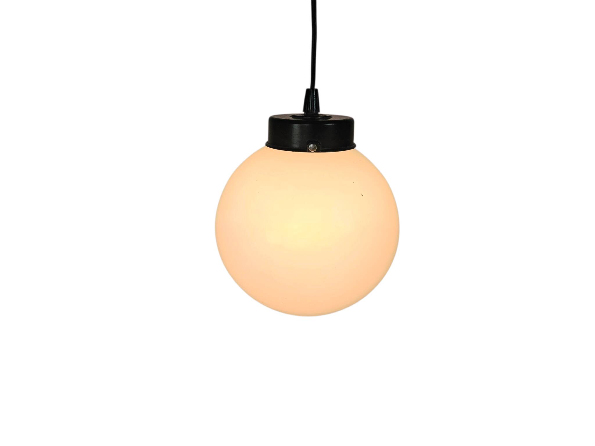 Gispen/Thabur style - pendant lamp - Bauhaus - opaline - Bakelite - 60s