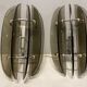 Italian Smoked Glass Wall Lights from Veca, Set of 2