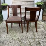 Pair of Empire style gondola chairs
