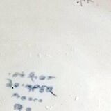 Henriot Quimper France – Grand plat  de  35 cm de diamètre - Rare motif  pastel de fleurs vertes