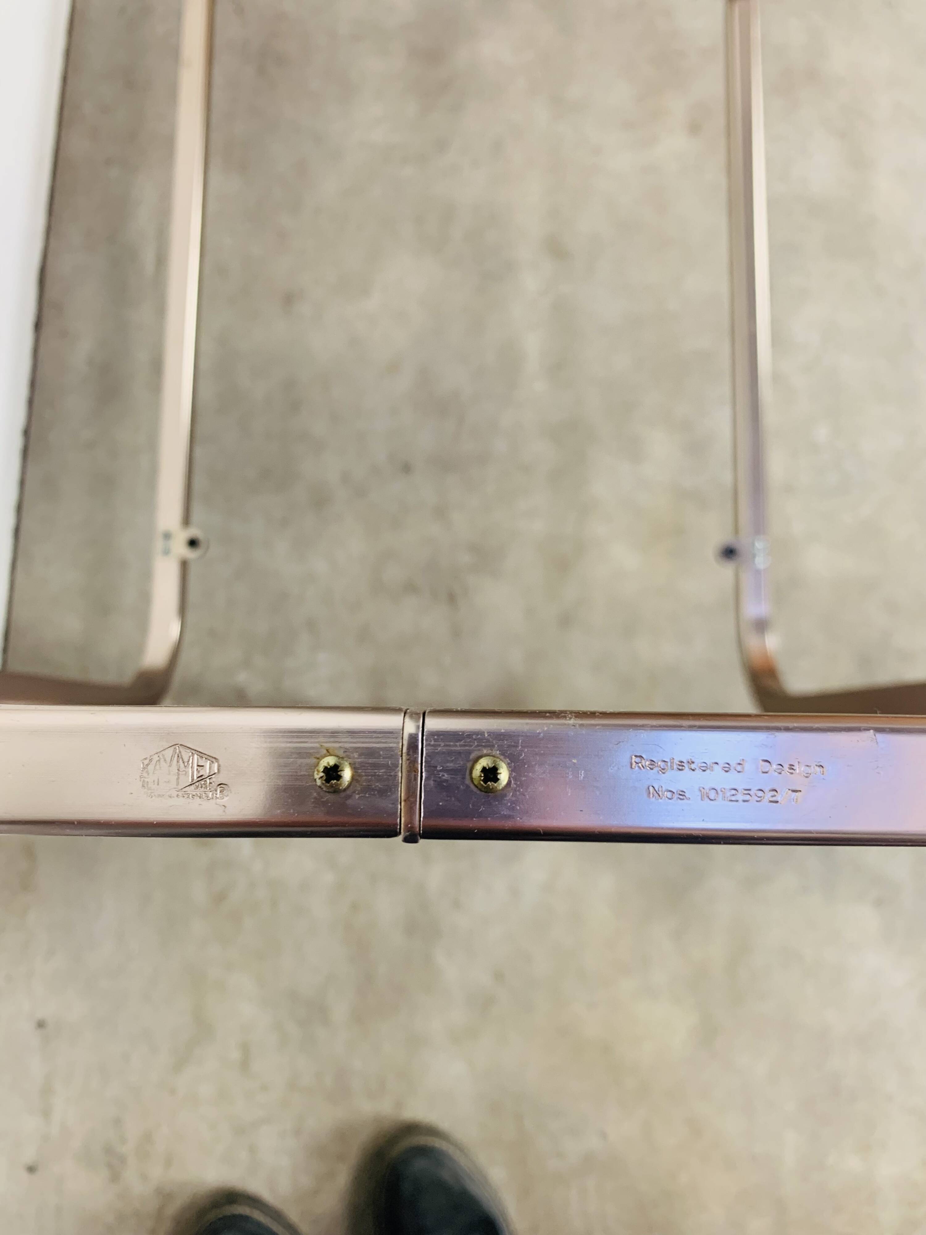 Kaymet dessert trolley in smoked glass and anodised aluminium, 1980s.