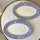 Duo of oval flat terre de fer u&c sarreguemines model "syrah" late nineteenth