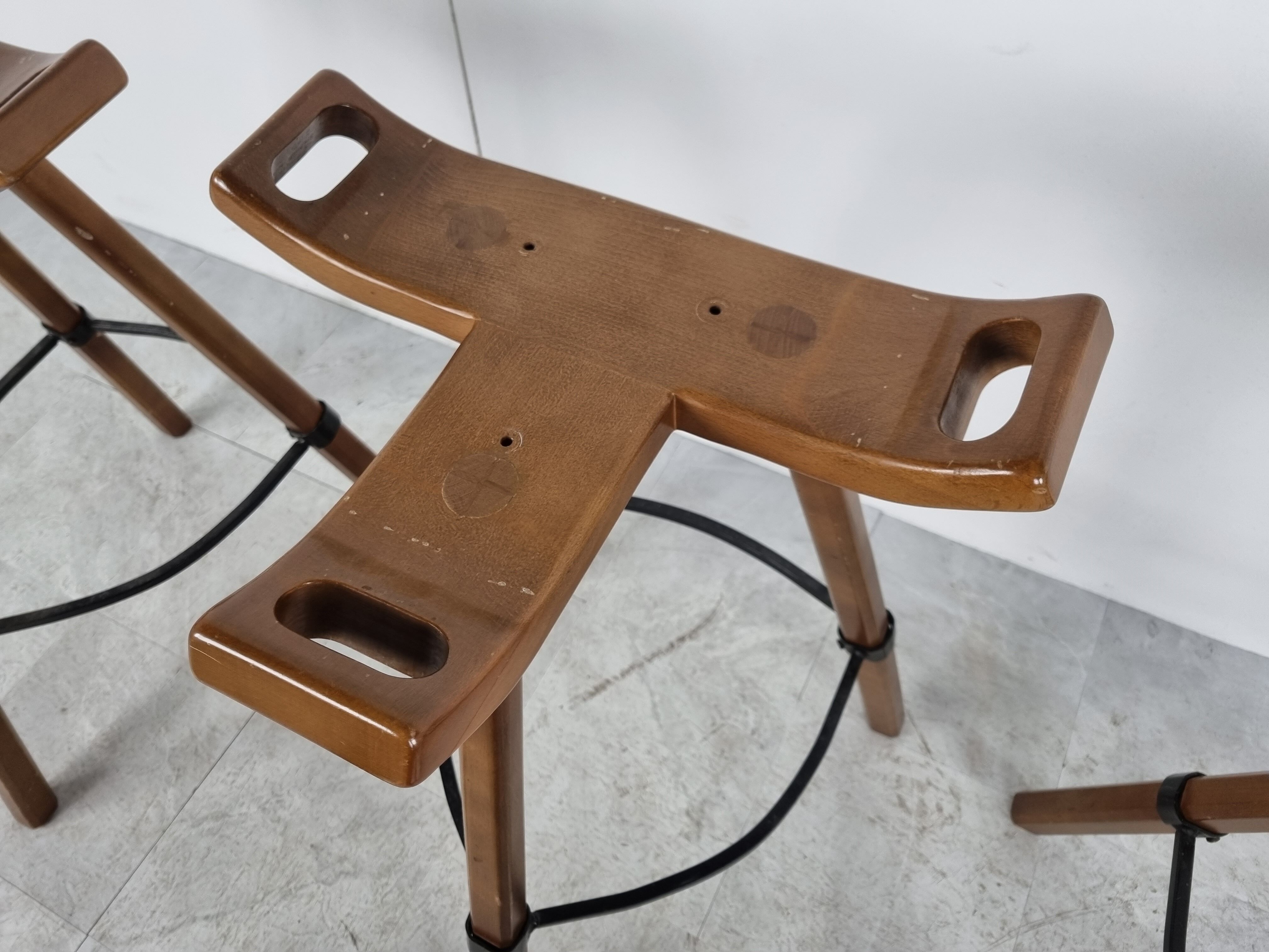 Mid century brutalist bar stools, 1960s