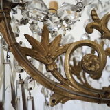 Napoleon III chandelier with crystal pendants, signed Portieux 19th century