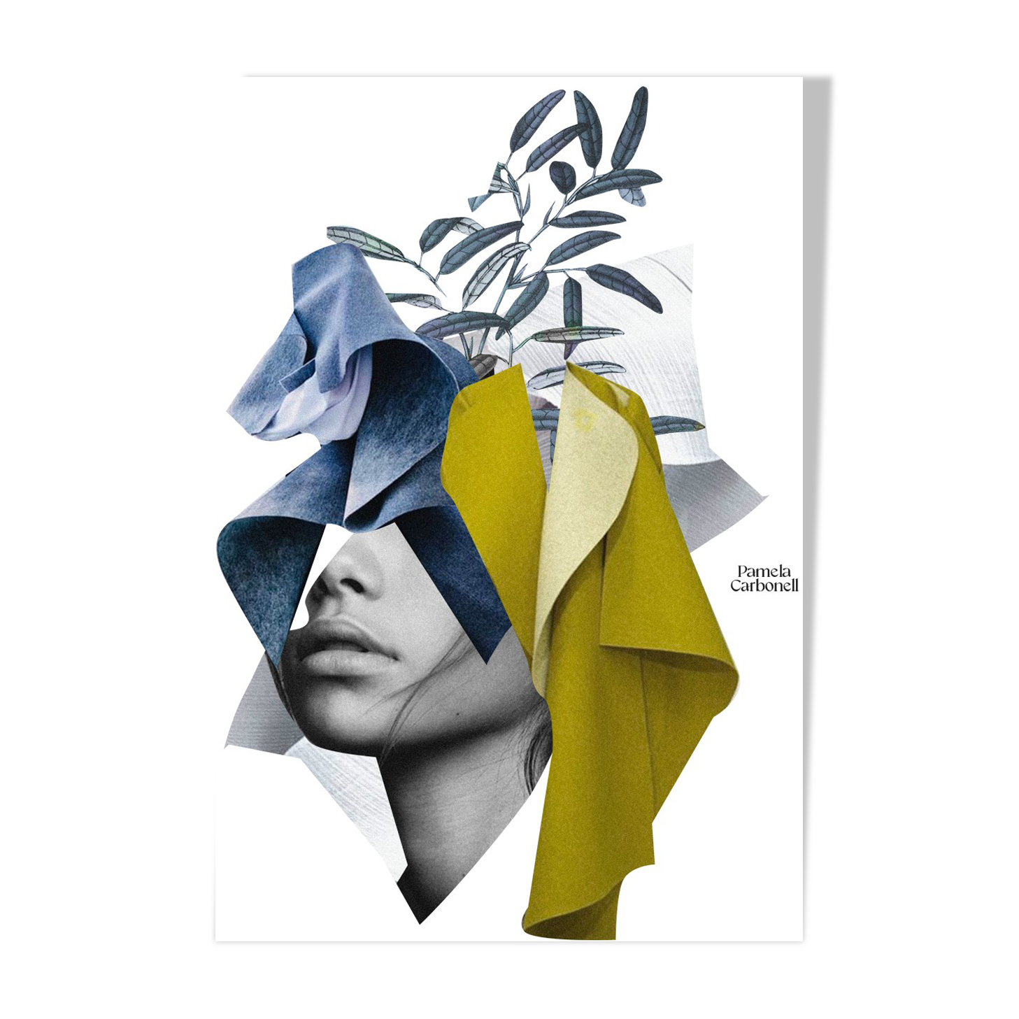 Collage print, breathe