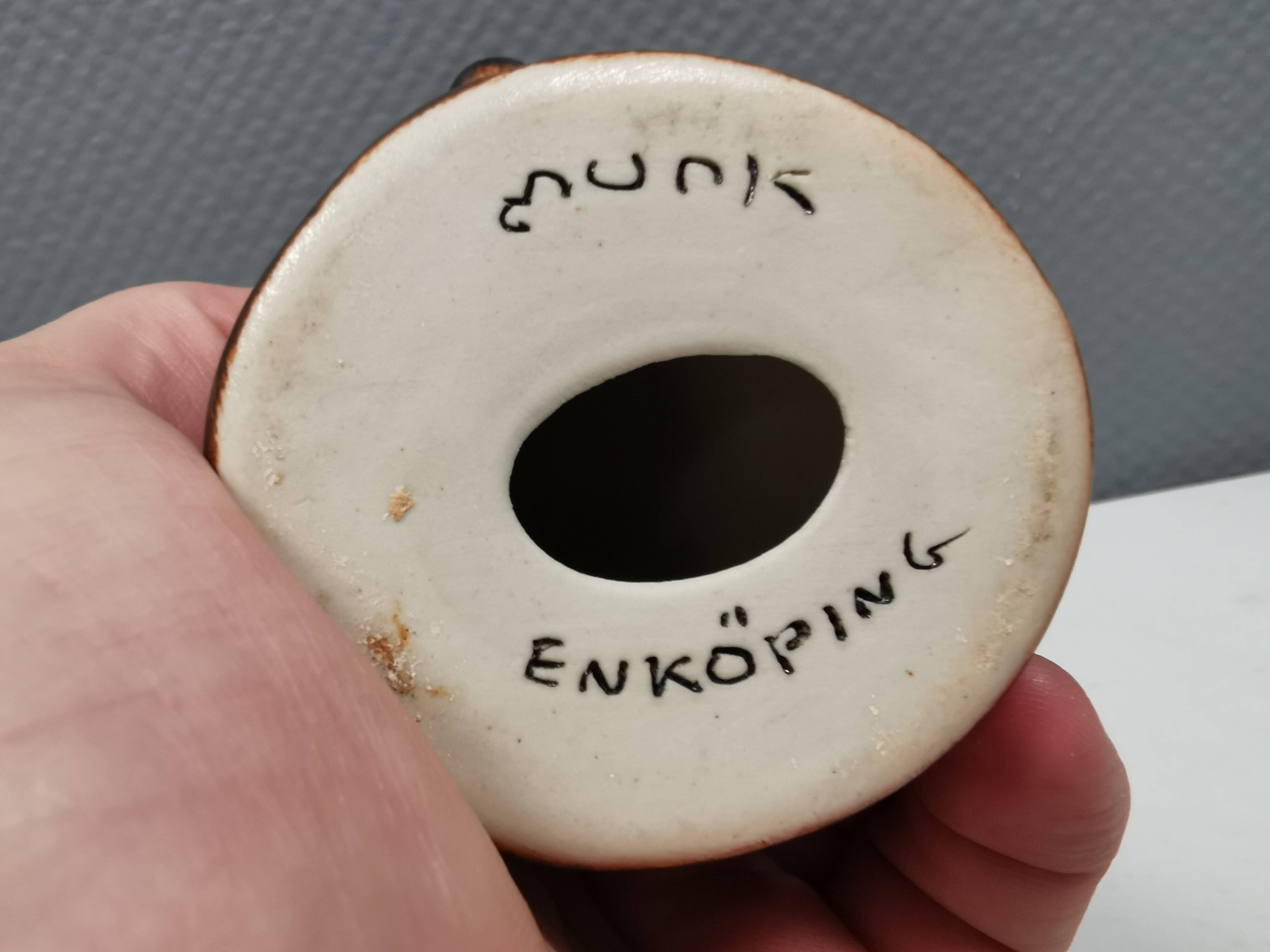 Two ceramic monks, from ENKÖPING ceramics Sweden 1970-80s