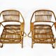 Paire de Fauteuils italiens en rotin, 1960s
