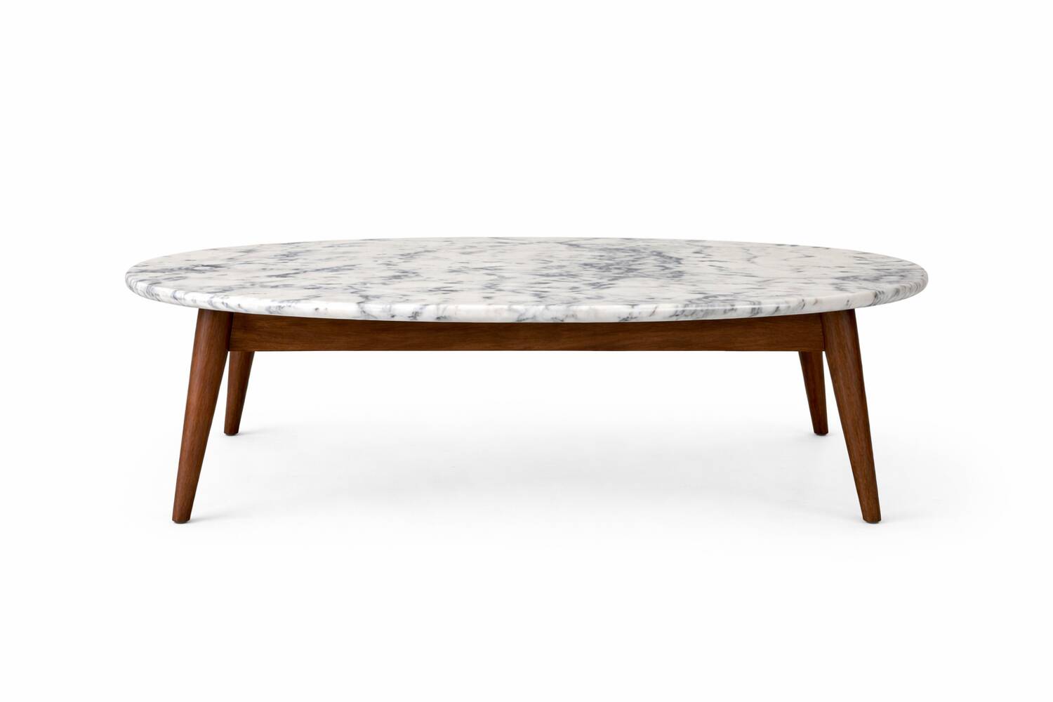 Table basse scandinave vintage en marbre