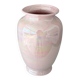 Vintage Pink Iridescent Ceramic Vase | Pearlescent Lustre Glaze | Postmoder