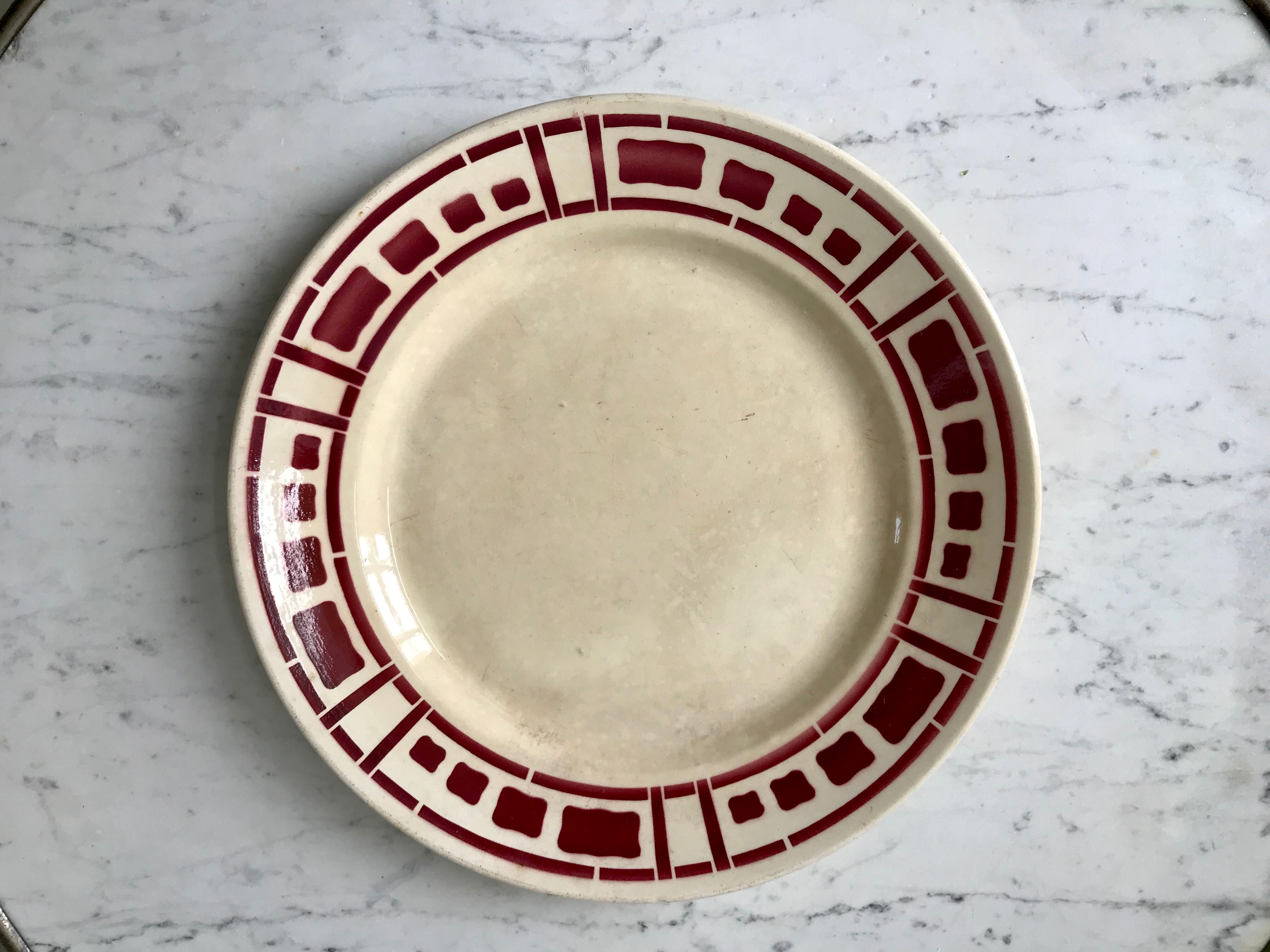 Plat rond badonviller modèle barbizon années 30