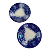 Lot de 2 assiettes à dessert U&C, Sarreguemines, modèle Jardinière