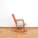 Fauteuil à bascule en chêne ML33 de Hans J. Wegner pour A/S Mikael Laursen, années 1950
