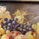 Still life on wood painted in oil 19th