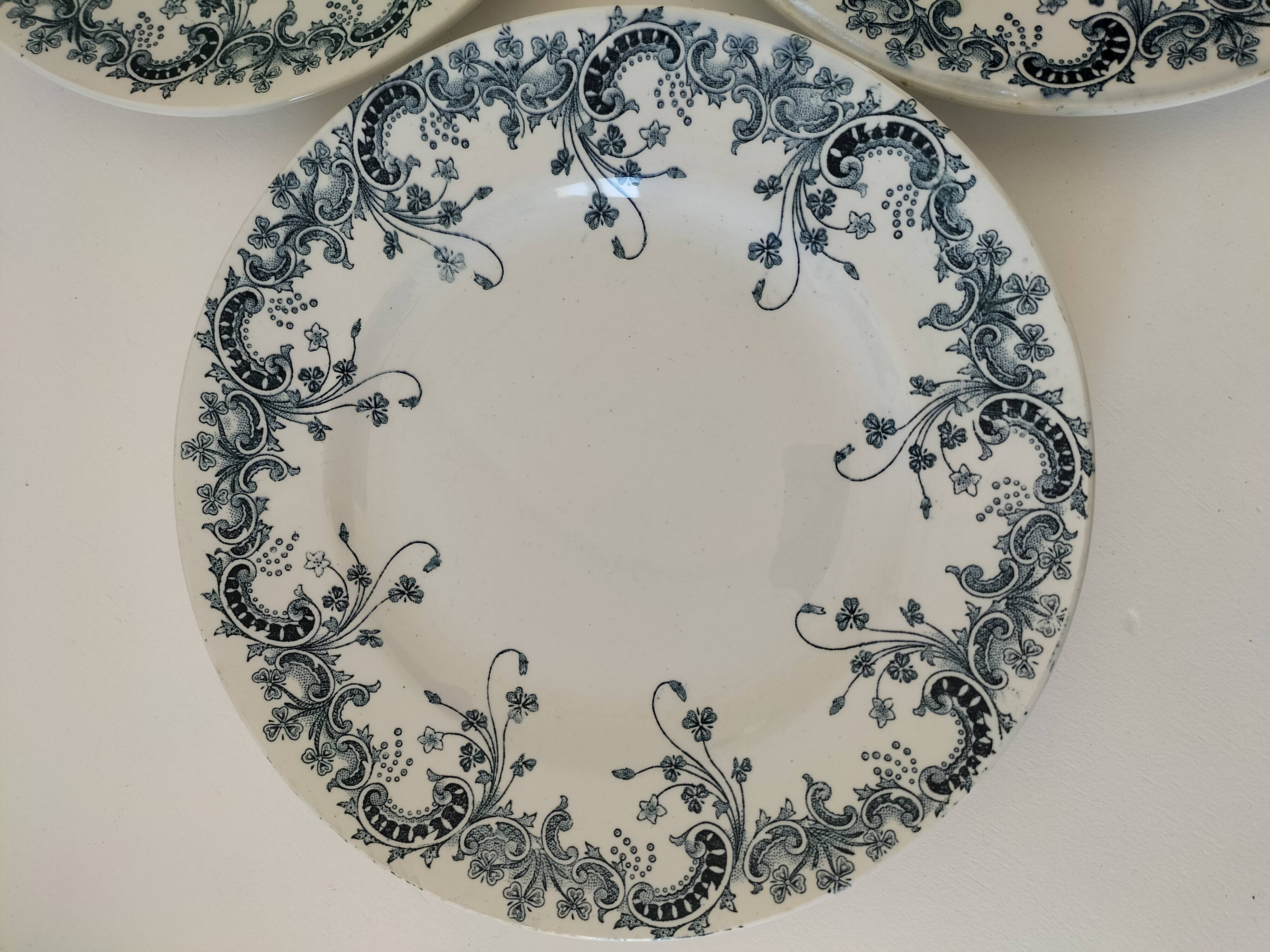 6 Saint-Amand Hamage ironstone plates – Byzantine decor