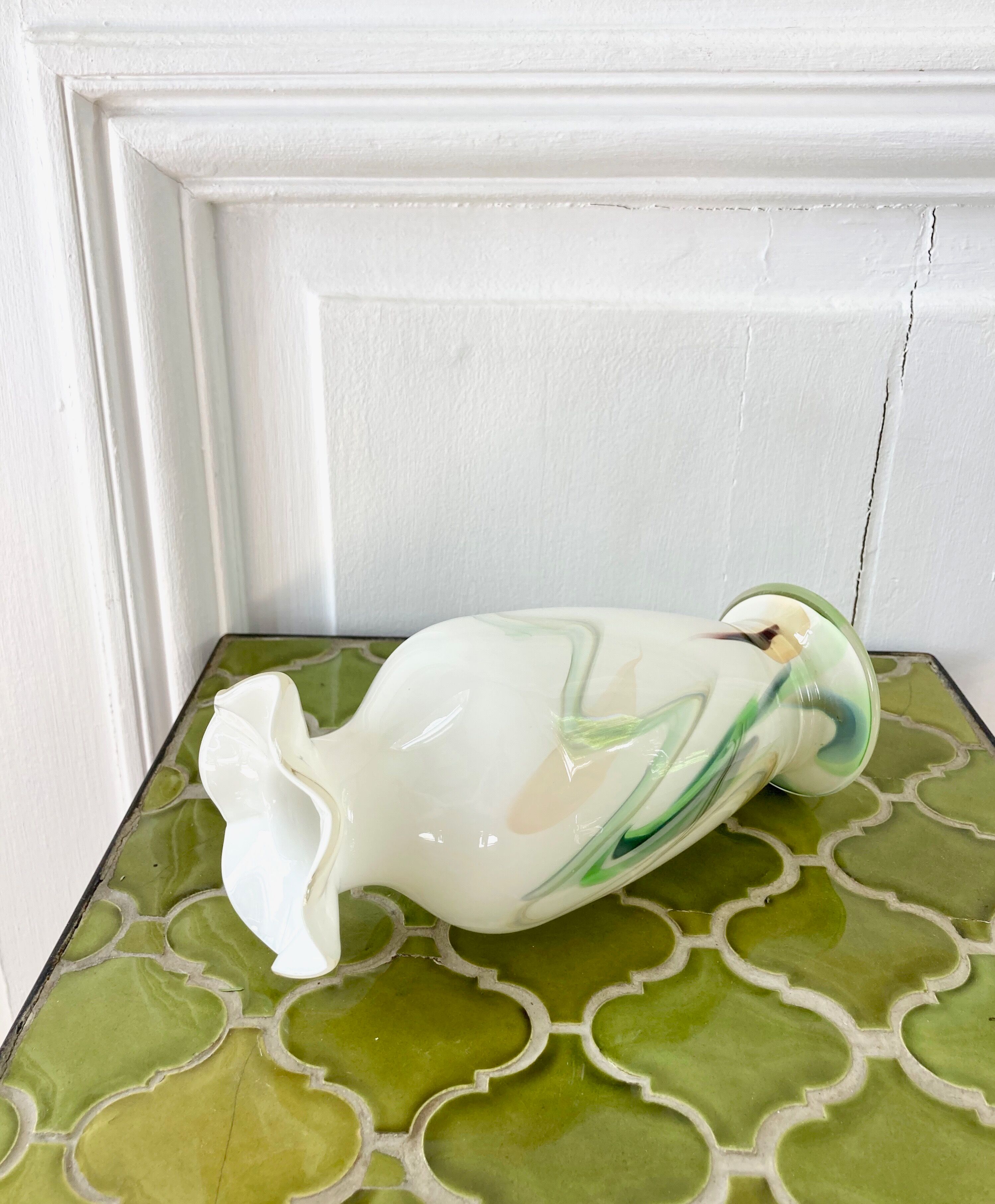 Murano style glass vase